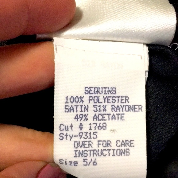 Vintage 80s glam slinky sexy black satin sequin disco sleek halter dress 5/6 - Picture 15 of 17